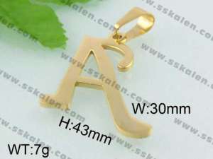 Stainless Steel Gold-plating Pendant    - KP34473-D