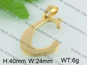 Stainless Steel Gold-plating Pendant   - KP34475-D