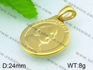 Stainless Steel Gold-plating Pendant - KP35112-Z