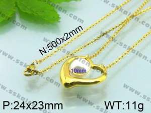 Stainless Steel Gold-plating Pendant  - KP39748-Z