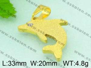 Stainless Steel Gold-plating Pendant  - KP39854-DC