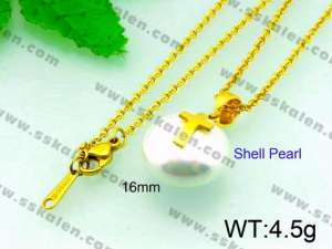 Stainless Steel Gold-plating Pendant  - KP40425-K