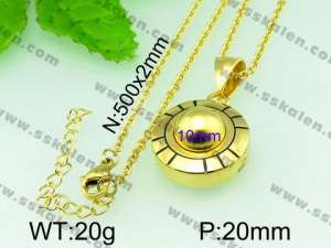 Stainless Steel Gold-plating Pendant  - KP40859-Z