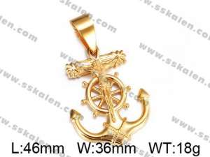 Stainless Steel Gold-plating Pendant  - KP41501-D