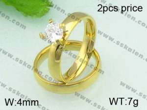 Stainless Steel Lover Ring - KR23504-D