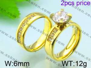 Stainless Steel Lover Ring - KR29539-K