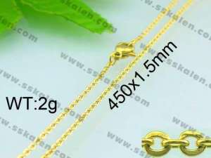 Staineless Steel Small Gold-plating Chain   - KN14933-Z