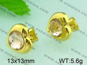 Stainless Steel Stone&Crystal Earring - KE46734-K