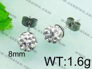 Stainless Steel Stone&Crystal Earring - KE55686-Z