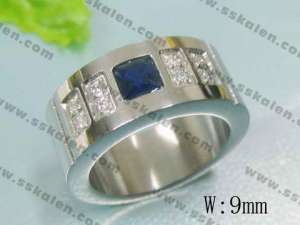 Stainless Steel Stone&Crystal Ring - KR17115-D