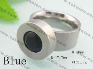 Stainless Steel Stone&Crystal Ring - KR18535-D