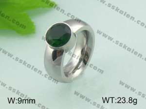 Stainless Steel Stone&Crystal Ring - KR20069-D