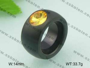 Stainless Steel Stone&Crystal Ring - KR20280-D