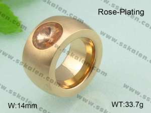 Stainless Steel Stone&Crystal Ring - KR20289-D