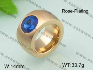 Stainless Steel Stone&Crystal Ring - KR20295-D