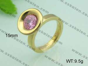 Stainless Steel Stone&Crystal Ring - KR20601-D