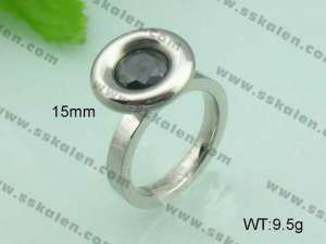 Stainless Steel Stone&Crystal Ring - KR20607-D
