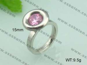 Stainless Steel Stone&Crystal Ring - KR20608-D