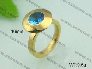 Stainless Steel Stone&Crystal Ring - KR20615-D