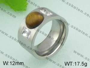 Stainless Steel Stone&Crystal Ring - KR20912-D