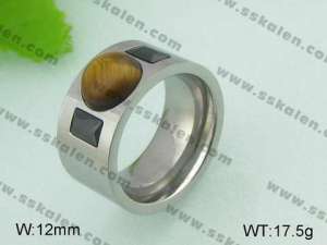 Stainless Steel Stone&Crystal Ring - KR20913-D