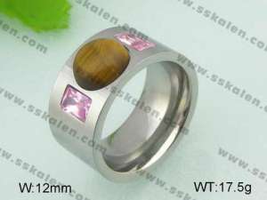 Stainless Steel Stone&Crystal Ring - KR20917-D