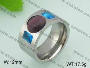 Stainless Steel Stone&Crystal Ring - KR20921-D
