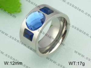Stainless Steel Stone&Crystal Ring - KR21018-D