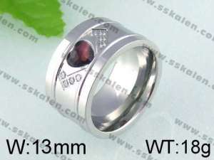 Stainless Steel Stone&Crystal Ring   - KR24397-K