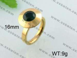 Stainless Steel Stone&Crystal Ring - KR25085-K