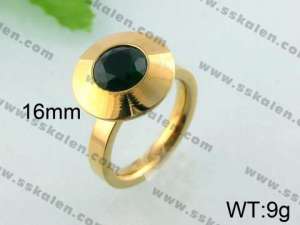 Stainless Steel Stone&Crystal Ring - KR25087-K