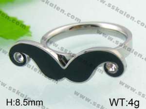 Stainless Steel Stone&Crystal Ring - KR25725-K