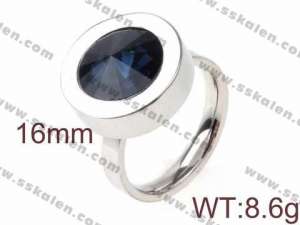 Stainless Steel Stone&Crystal Ring - KR28562-K