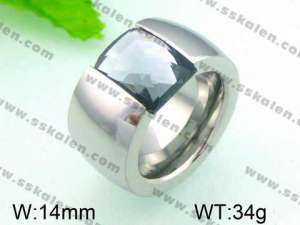 Stainless Steel Stone&Crystal Ring - KR28657-K