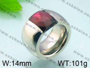 Stainless Steel Stone&Crystal Ring - KR30339-K