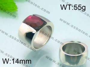 Stainless Steel Stone&Crystal Ring - KR30340-K