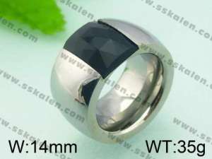 Stainless Steel Stone&Crystal Ring - KR30392-K