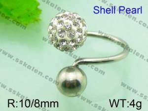 Stainless Steel Stone&Crystal Ring - KR30906-Z