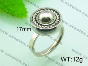 Stainless Steel Stone&Crystal Ring - KR30966-Z