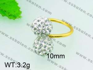 Stainless Steel Stone&Crystal Ring - KR31218-Z