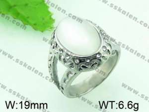 Stainless Steel Stone&Crystal Ring - KR31503-L