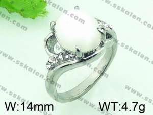 Stainless Steel Stone&Crystal Ring - KR31506-L