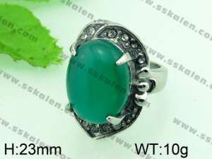 Stainless Steel Stone&Crystal Ring - KR31548-L