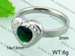 Stainless Steel Stone&Crystal Ring - KR32107-Z