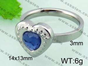 Stainless Steel Stone&Crystal Ring - KR32109-Z