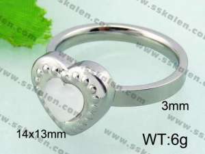 Stainless Steel Stone&Crystal Ring - KR32114-Z