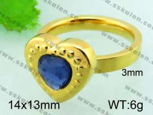 Stainless Steel Stone&Crystal Ring - KR32121-Z