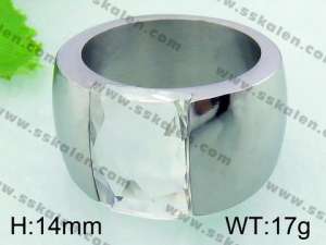 Stainless Steel Stone&Crystal Ring:  - KR32211-K