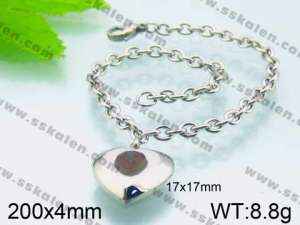 Stainless Steel Stone Bracelet - KB51651-Z