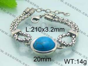 Stainless Steel Stone Bracelet  - KB52226-Z